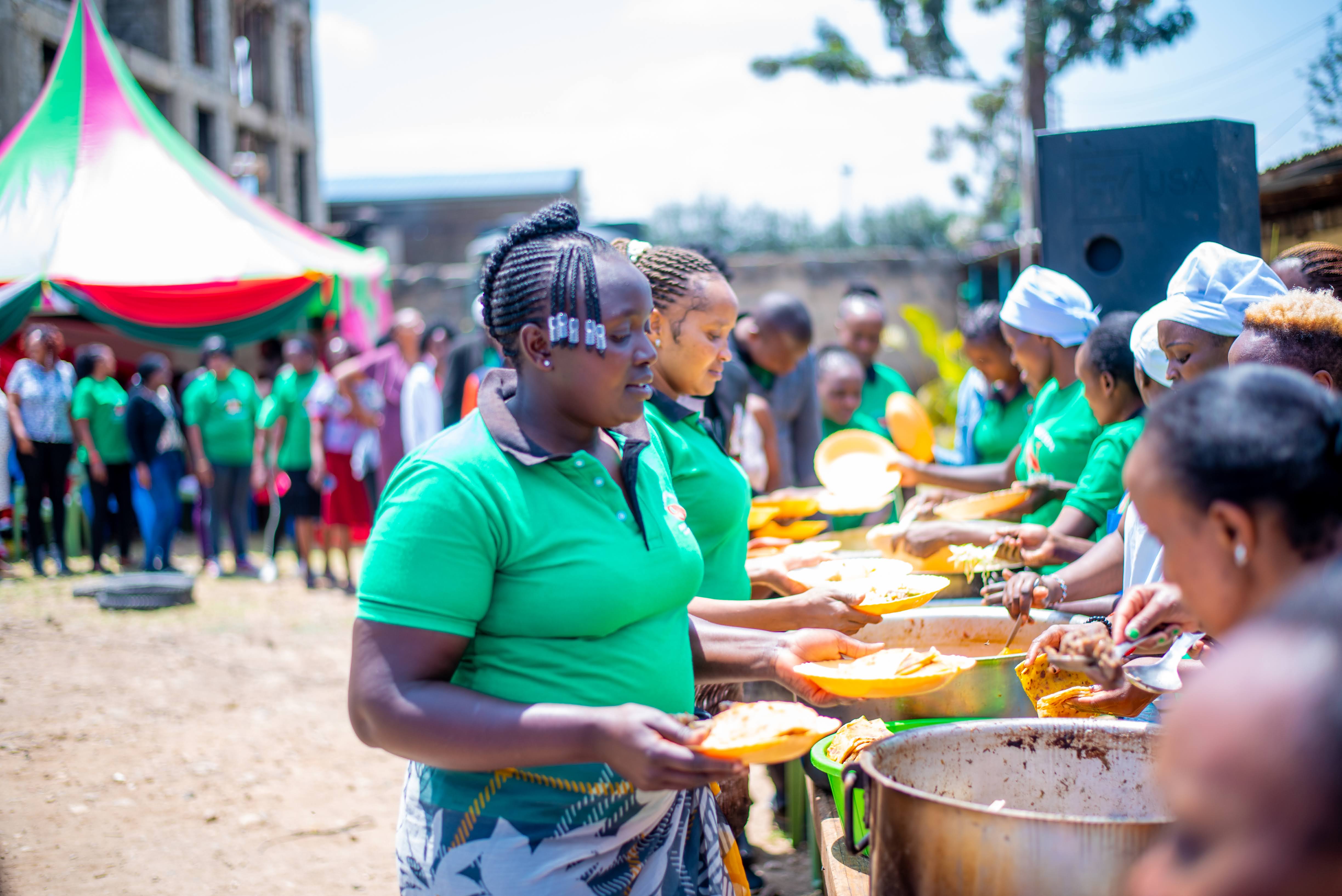 Volunteers in action